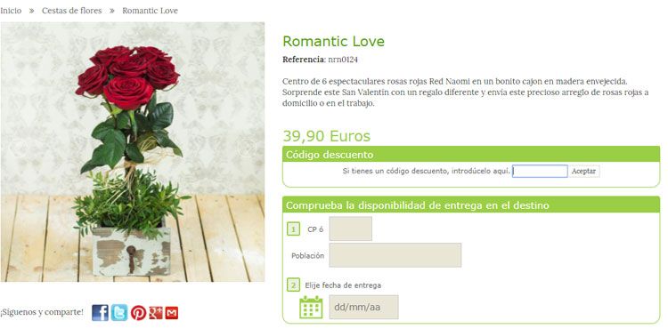Código descuento Quedeflores.com