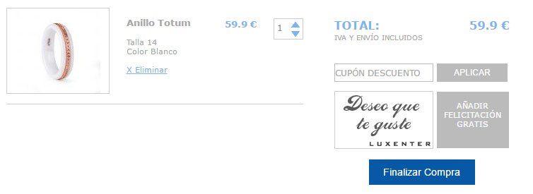 Cupón descuento Luxenter