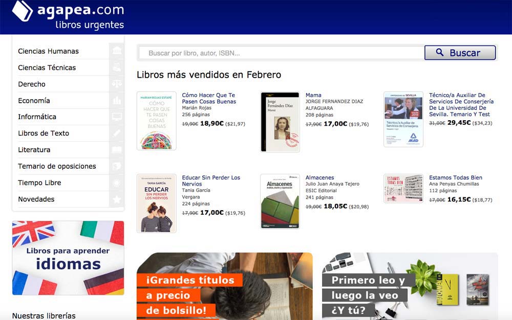 Código promocional Agapea