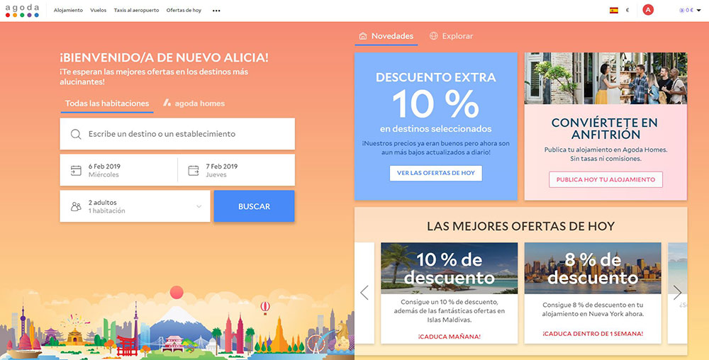 reserva online de viajes en agoda.com