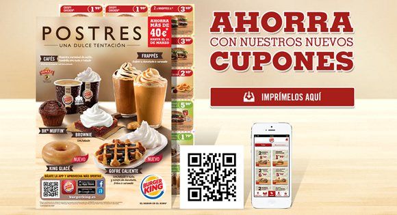 Cupones descuento de Burger King