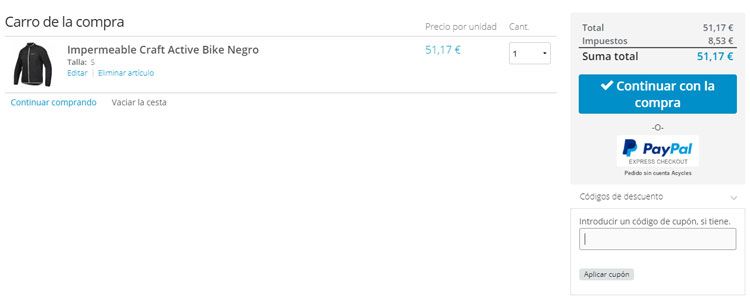 Código descuento Acycles