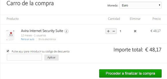 Código descuento Avira