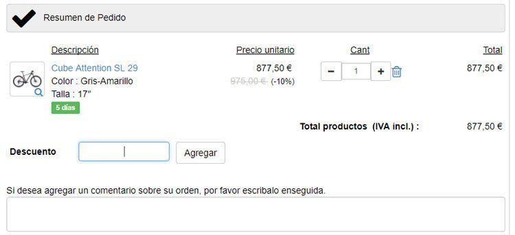 Código descuento Biciescapa