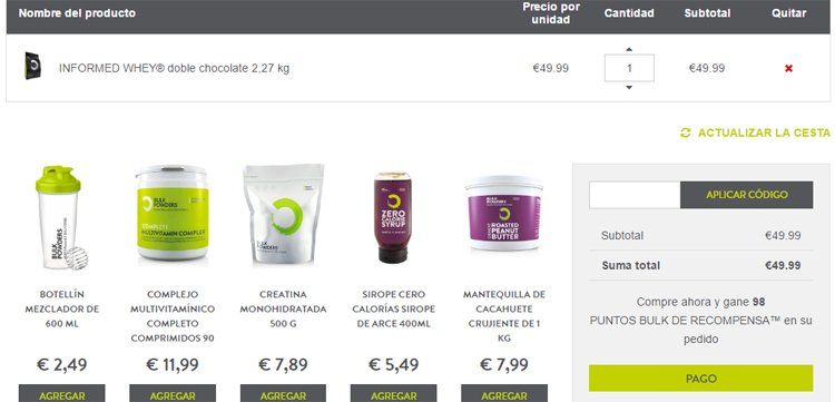 Código descuento Bulk Powders