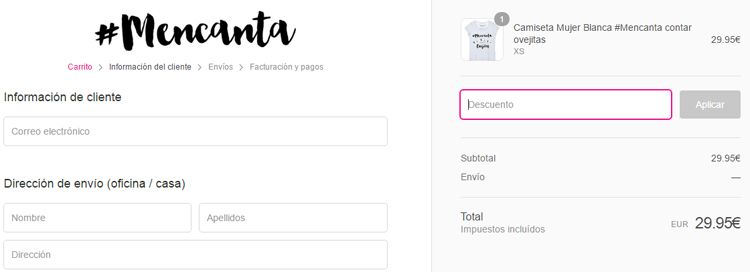 Código descuento Mencanta