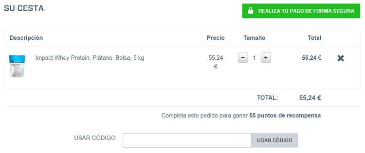 Códigos descuento Myprotein
