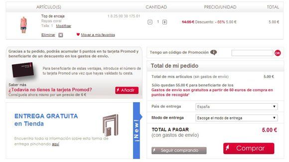 Código de promoción Promod