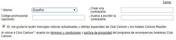 Código promocional Radisson