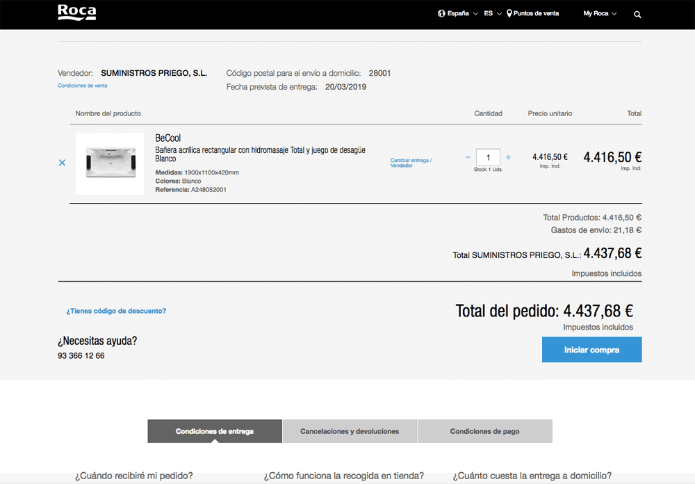 Código descuento Roca