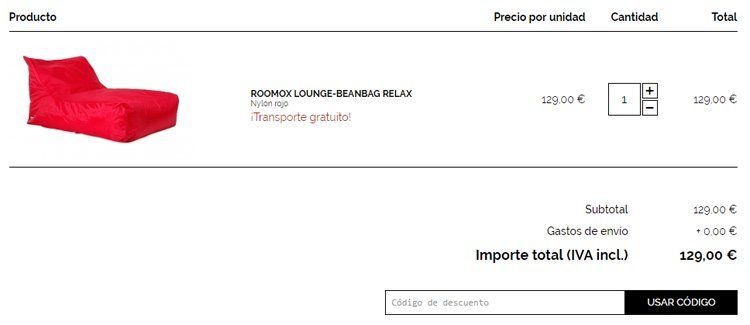 Código descuento Roomox