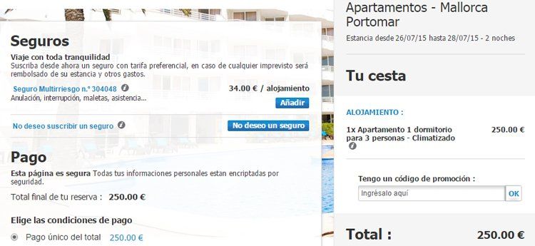 Código descuento Pierre & Vacances