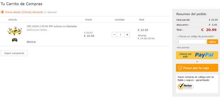 Código de promoción Cafago