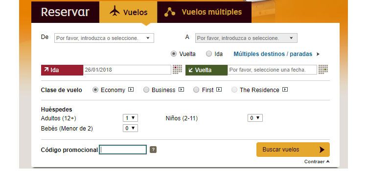 Cupón promocional Etihad