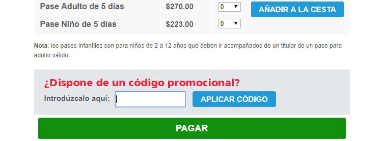 Código promocional Las Vegas Pass