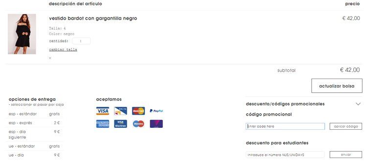 Código descuento Missguided