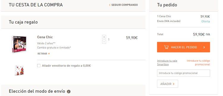Código promocional Smartbox