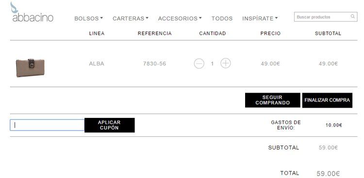 Cupón descuento Abbacino