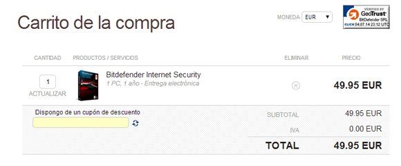 Cupón descuento Bitdefender