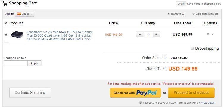 Cupón descuento GeekBuying