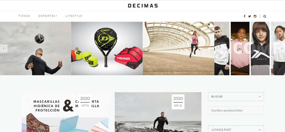 Decimas: Tienda de ropa y zapatillas deportivas