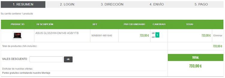 Vales descuento Aussar