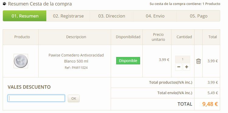 Vale descuento Factor Animal