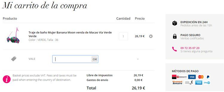 Vale descuento Carla Bikini